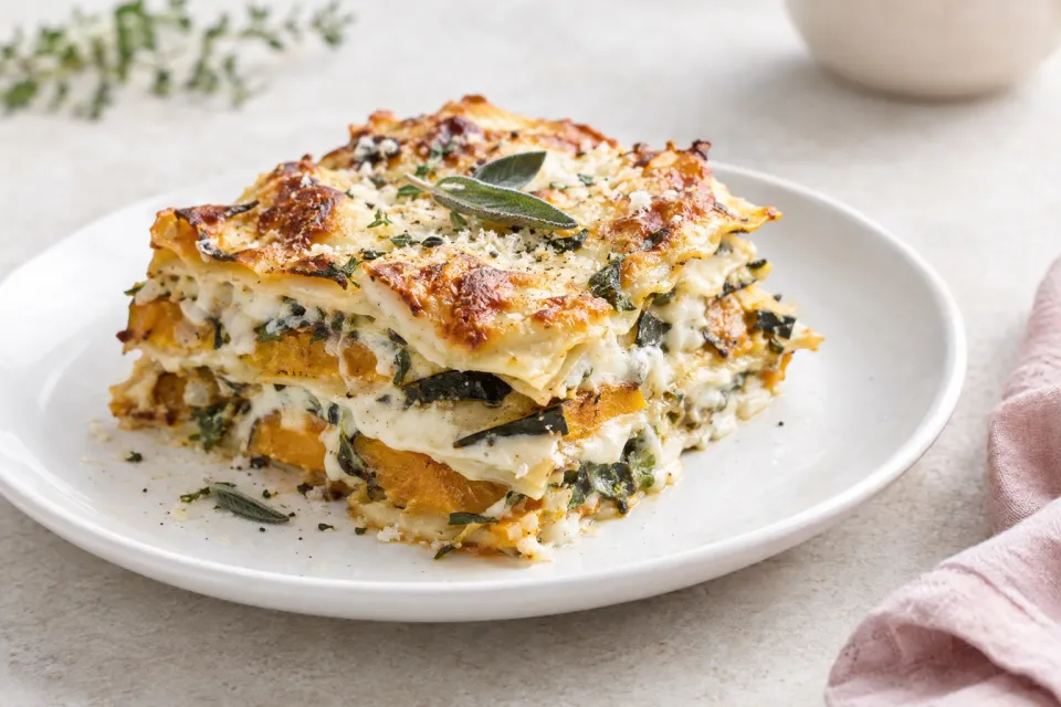 Acorn Squash Lasagna with Béchamel Sauce
