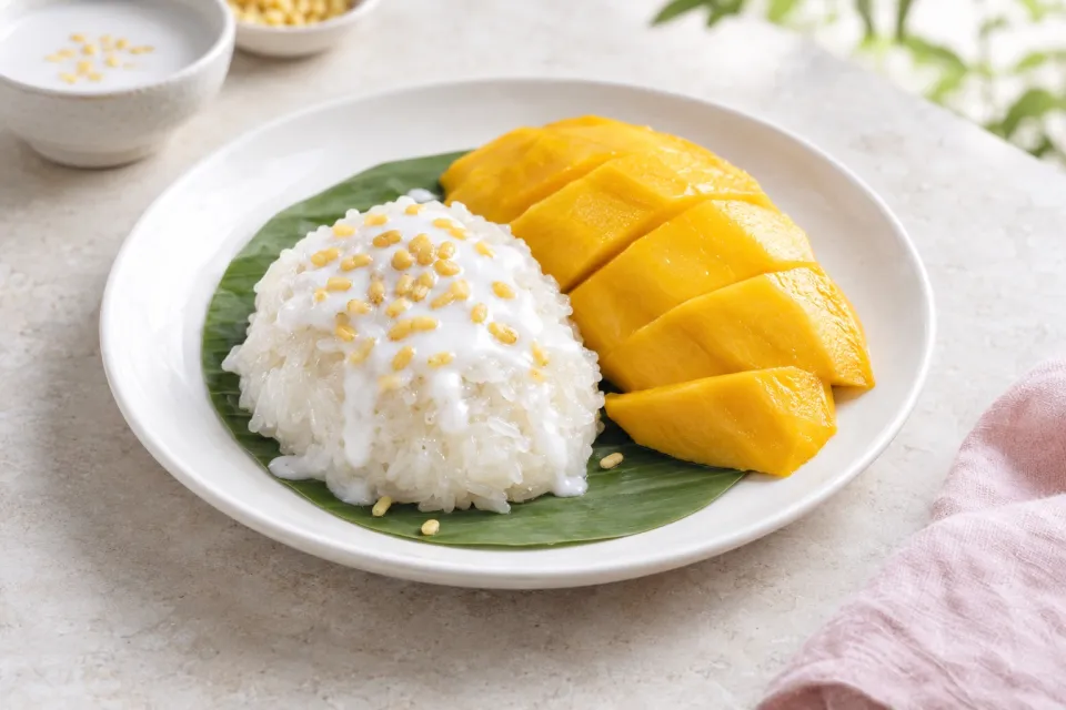 Thai Coconut Sticky Rice with Mango