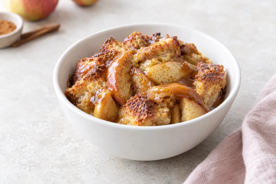 Spiced Caramel-Apple Bread Pudding