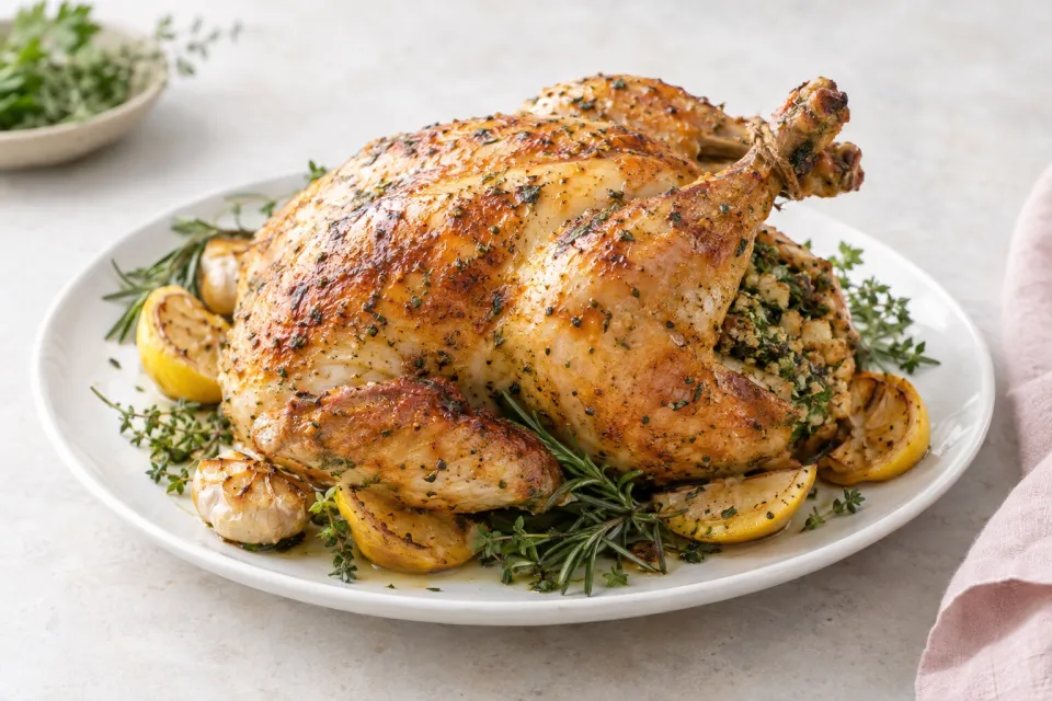 Herb Stuffed Roast Chicken