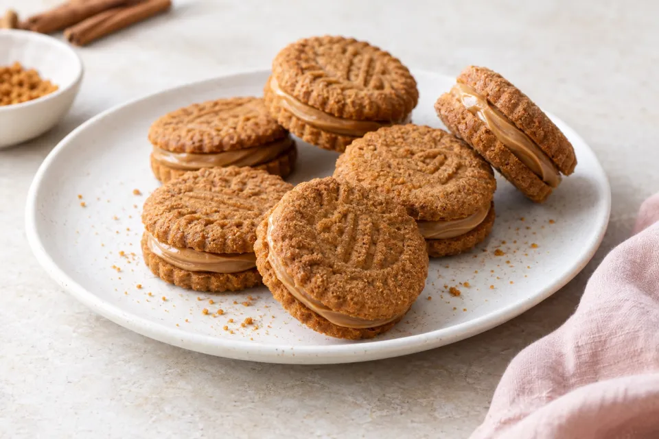 Spiced Biscoff Sandwich Cookies