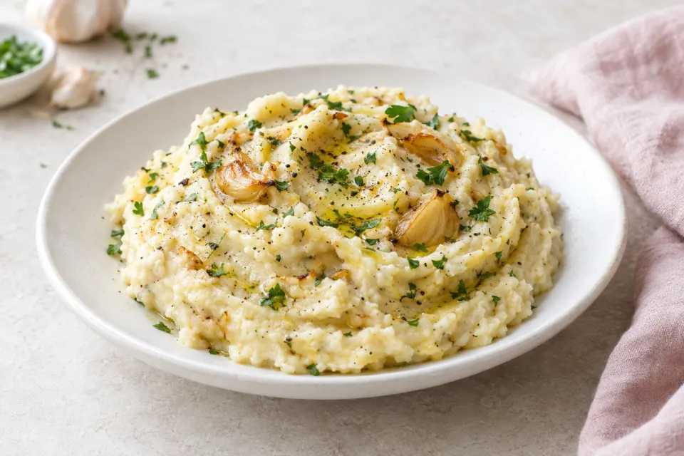 Lani's Vegan Roasted Garlic Mashed Potatoes