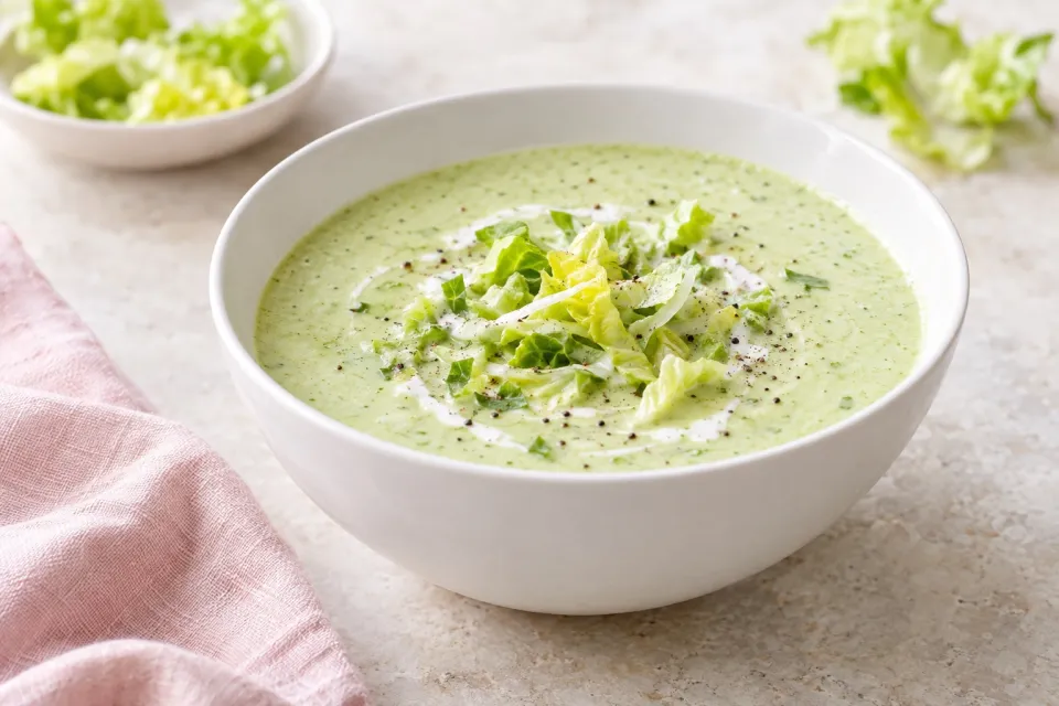 Hot or Cold Creamy Lettuce Soup