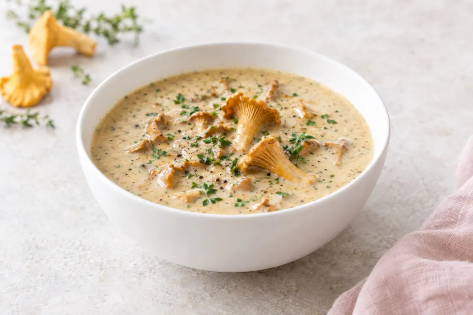 Creamy Chanterelle Mushroom Soup