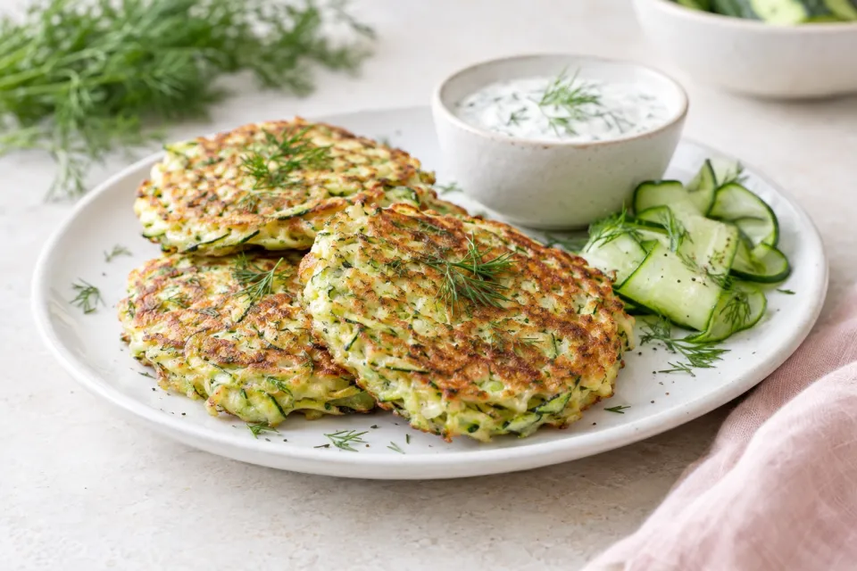 Quick Zucchini and Dill Pancakes