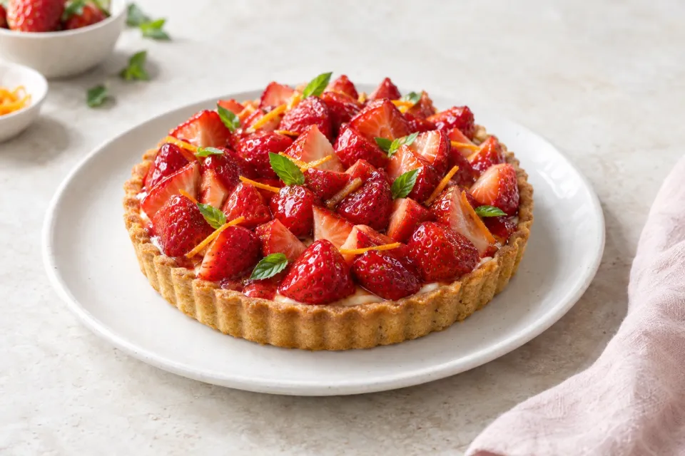 Strawberry Campari Tart