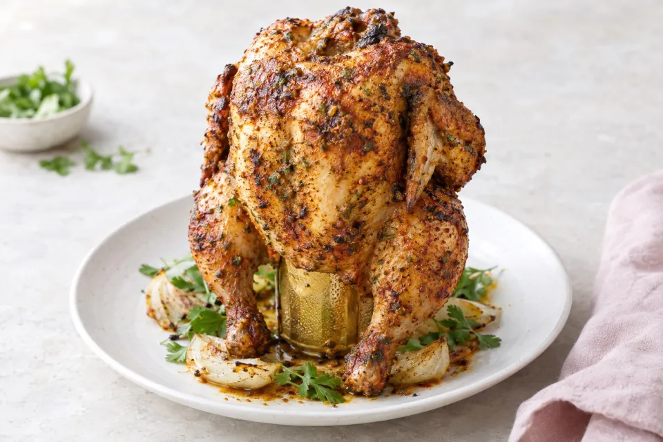 Uzbek Beer Can Chicken