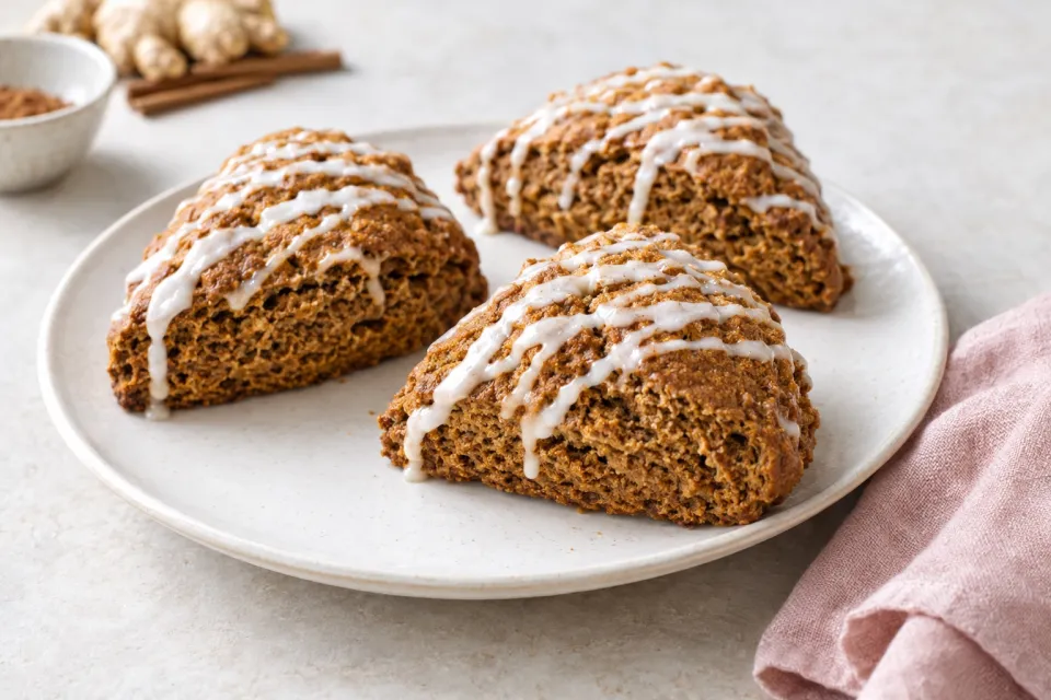 Drizzled Gingerbread Scones