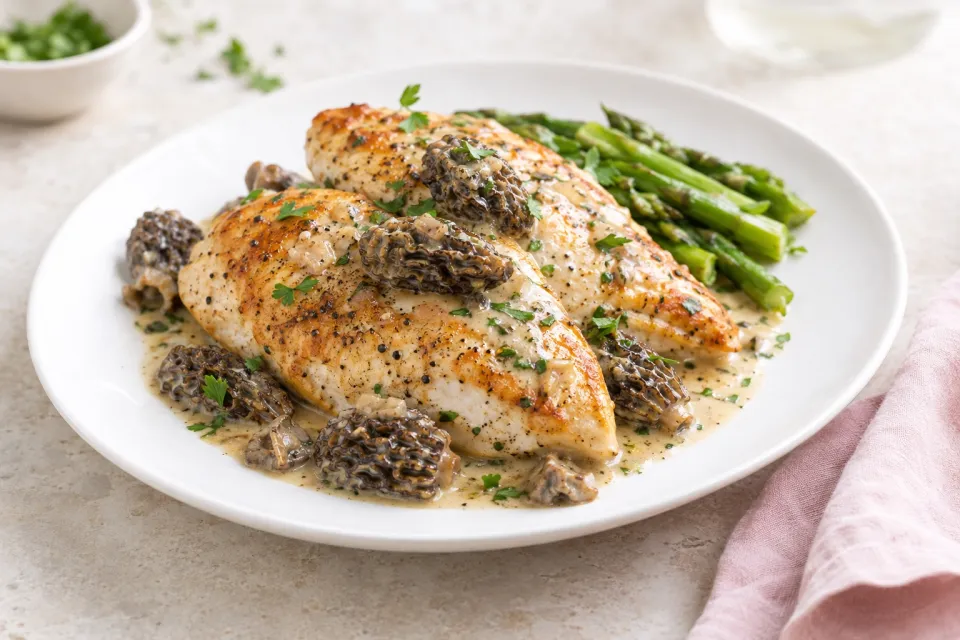 Easy Pan-Roasted Chicken Breasts with Morel Mushroom Pan Sauce