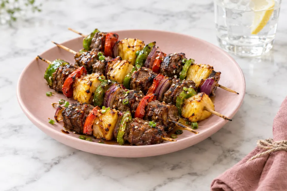 Ginger-Teriyaki Beef Kebabs