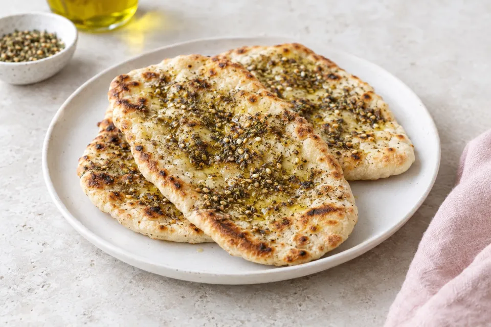 Grilled Flatbread with Olive Oil and Za'atar