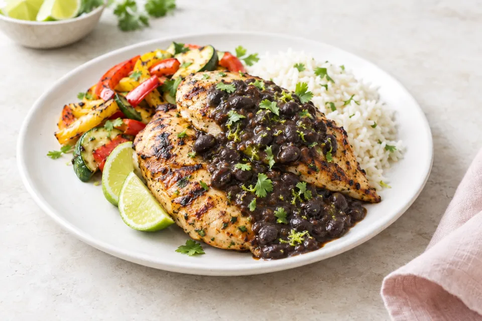Grilled Lime Chicken with Black Bean Sauce