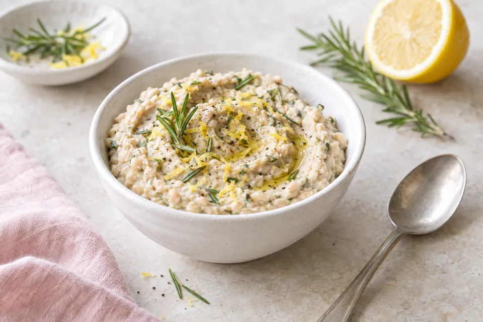 Rosemary and Lemon White Bean Dip