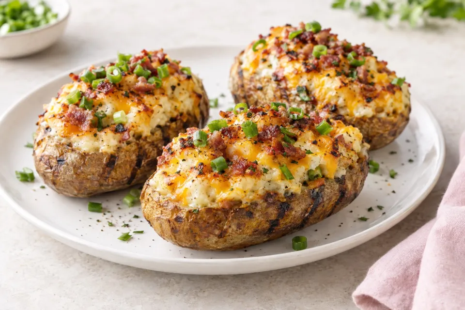 Grilled, Loaded Twice-Baked Potatoes