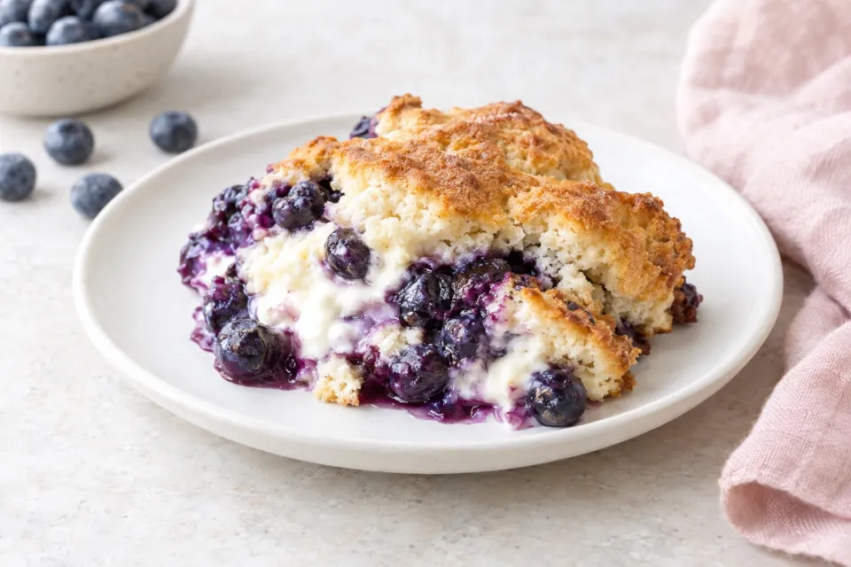 Blueberry Cream Cobbler