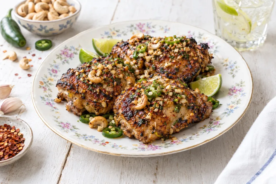 Spicy Garlic Cashew Chicken