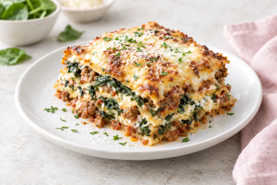 Spinach and Sausage Lasagna