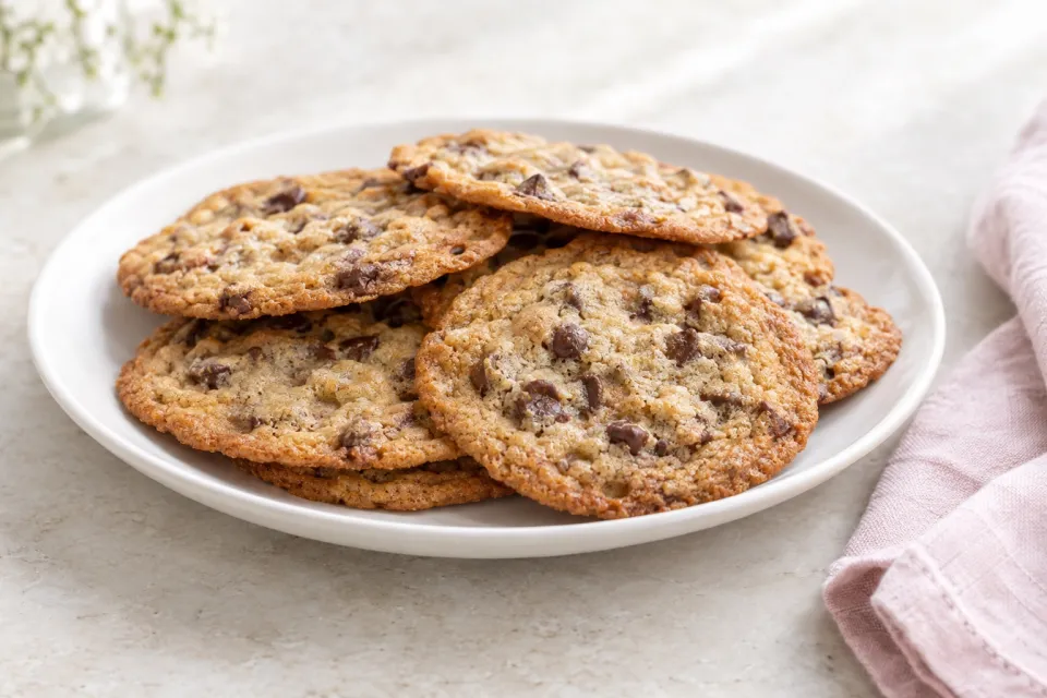 Tate's-Style Thin and Crispy Chocolate Chip Cookies