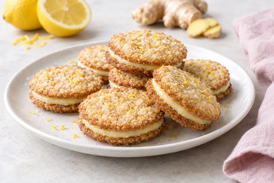 Crispy Lemon-Ginger Sandwich Cookies
