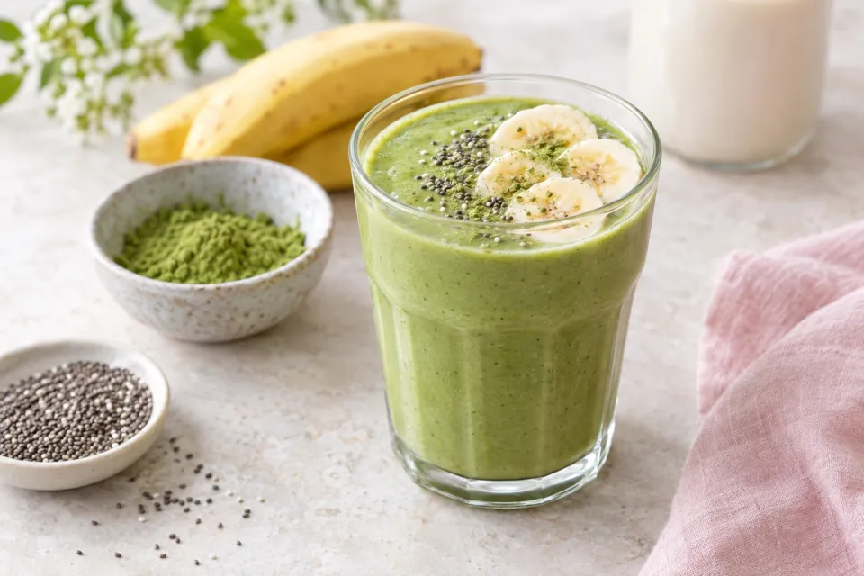 Vegan Matcha-Banana Smoothie