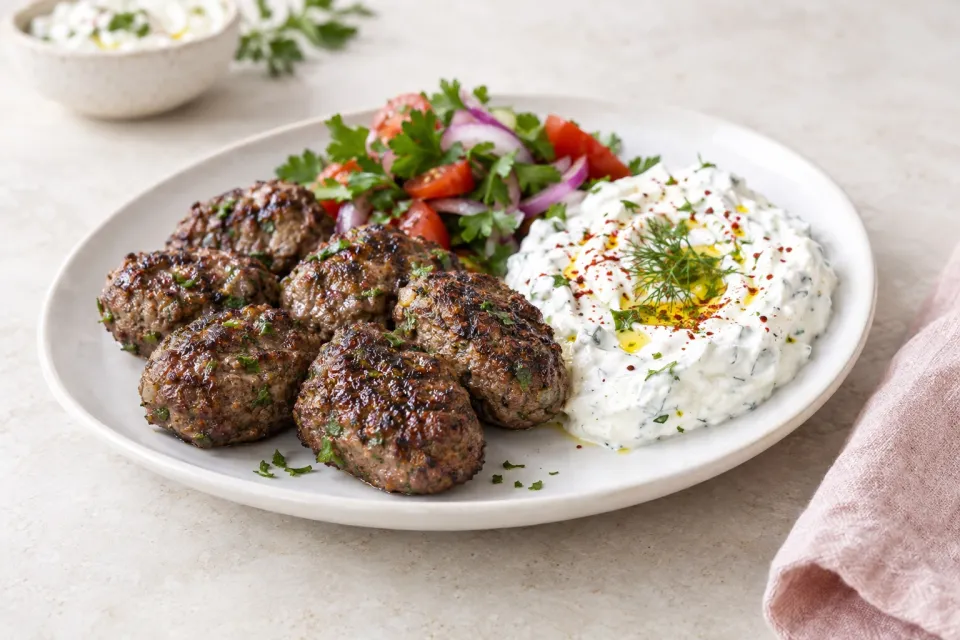 Köfte Meatballs with Haydari