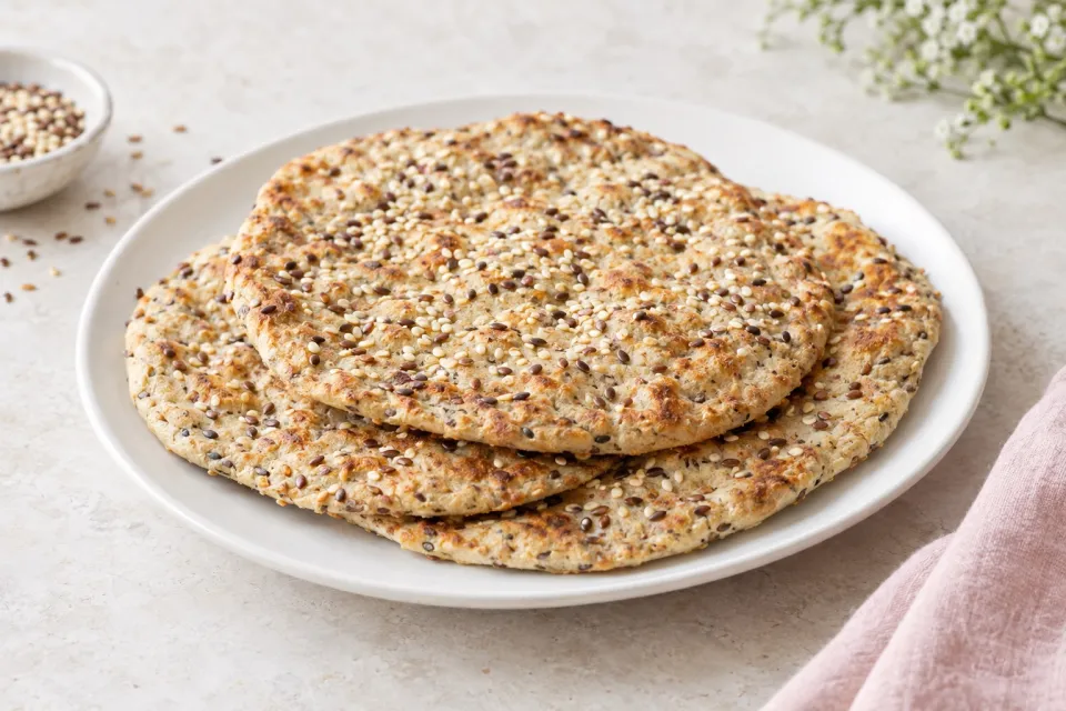 Sesame and Flax Flatbreads