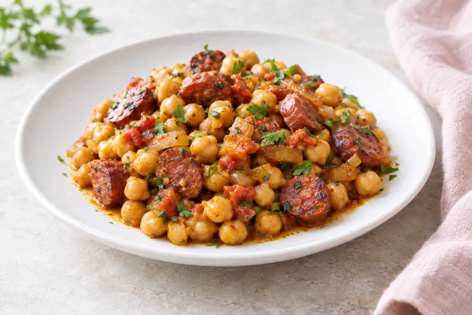 Chickpeas and Chorizo