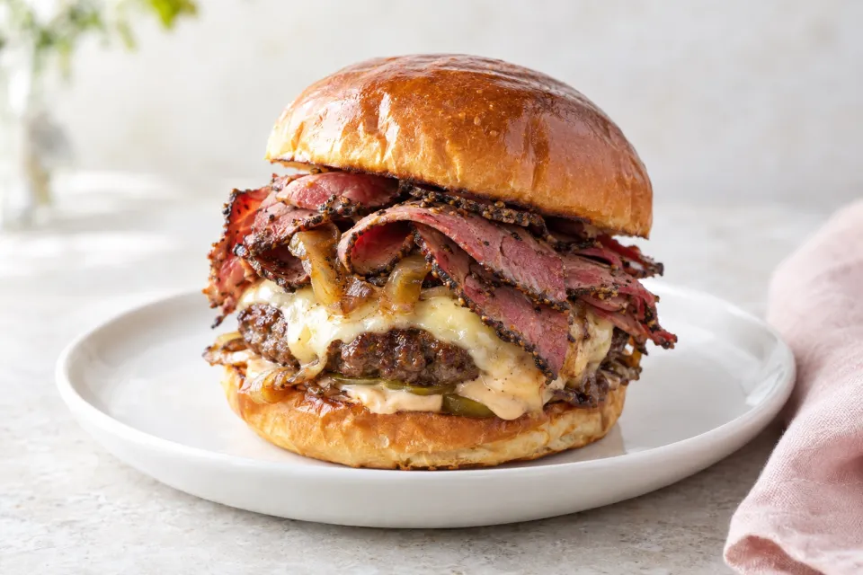 The Pastrami Burger Bomb