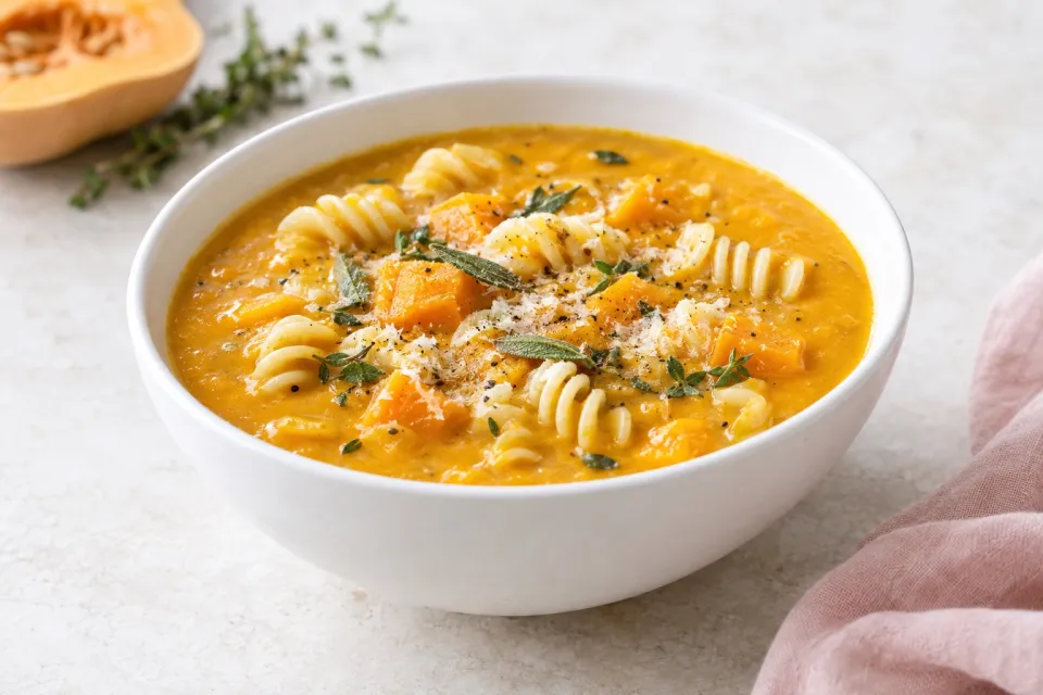 Butternut Squash and Pasta Soup