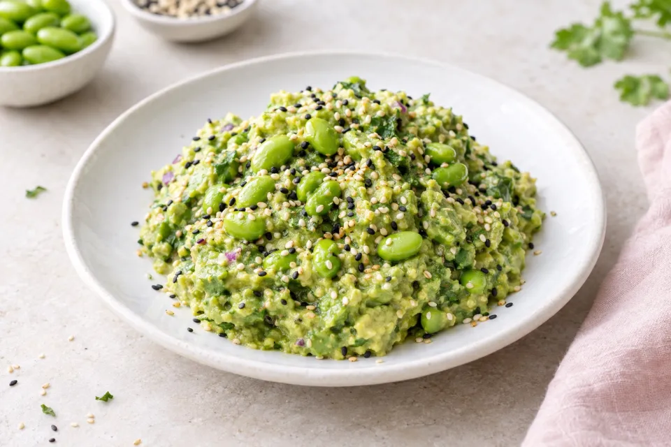 Guacamole with Edamame and Sesame