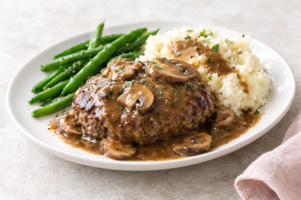 Salisbury Steak with Mushroom Brown Gravy