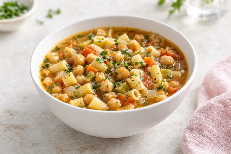 Chickpea and Pasta Soup