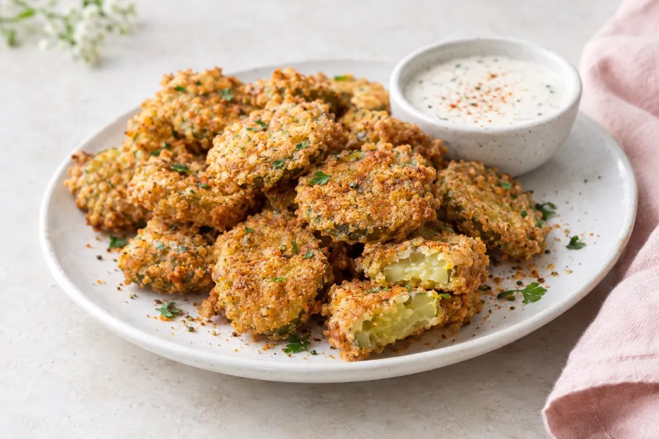 Deep Fried Pickles with Old Bay and Buttermilk