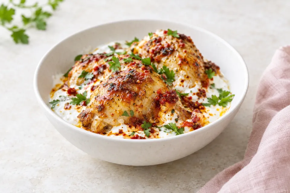 Baked Chicken with Yogurt and Chile Paste