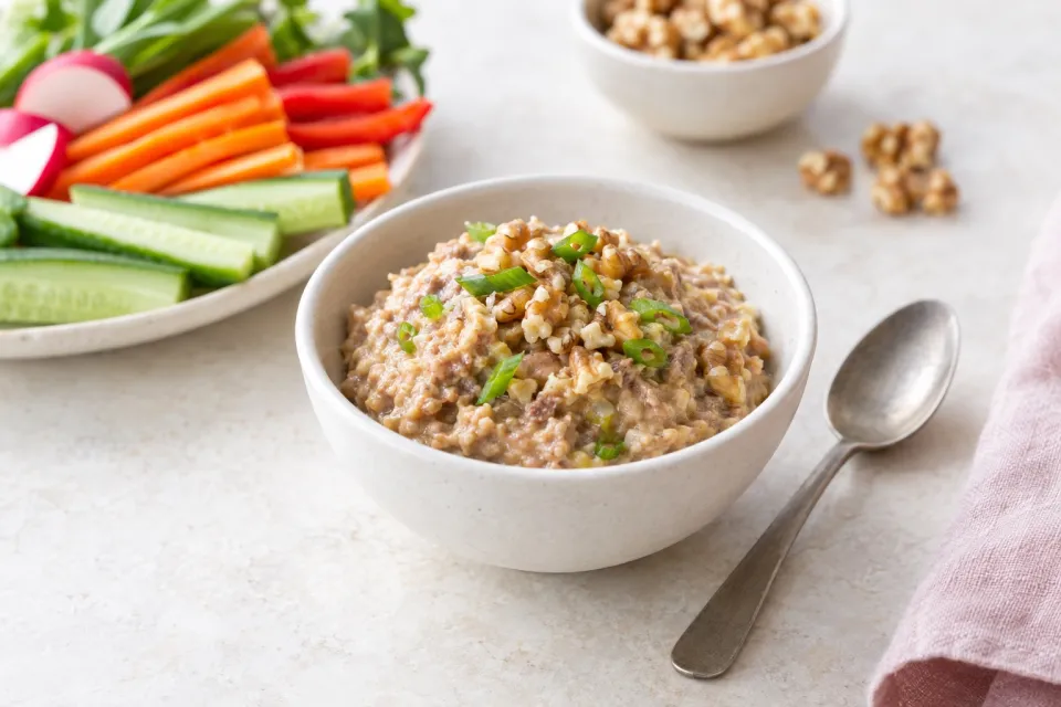 Miso, Pork, and Walnut Dip for Vegetables