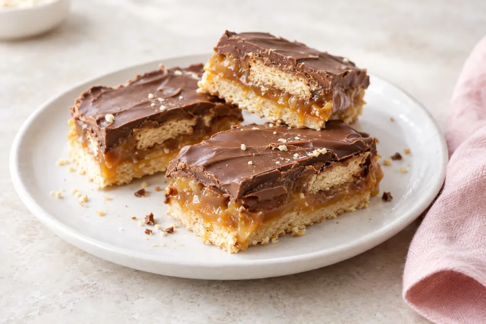 Gooey Caramel Twix Bars