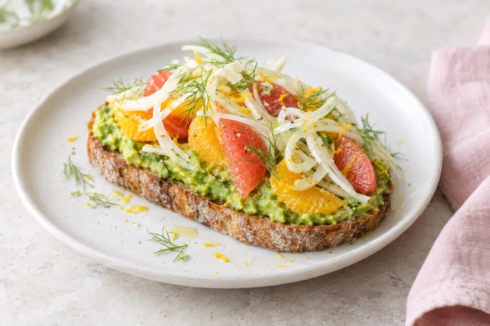 Avocado Toast with Citrus Suprèmes and Slivered Fennel
