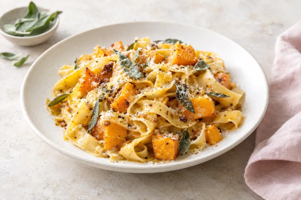 Pasta with Butternut Squash and Sage Brown Butter