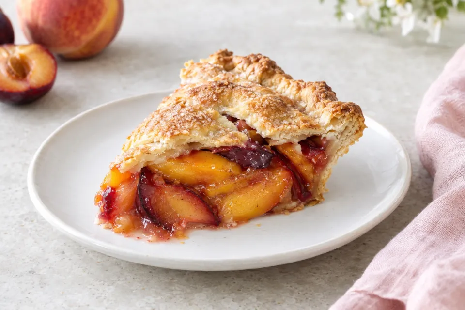 Peach and Plum Pie