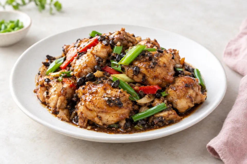 Braised Chicken with Black Bean Sauce