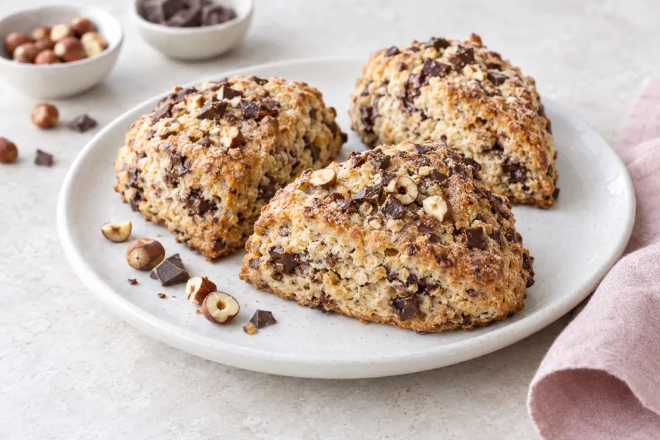 Hazelnut Chocolate Scones