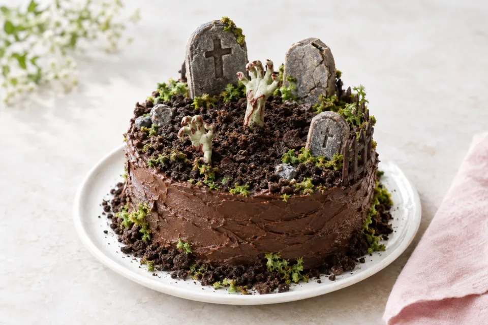 Zombie Graveyard Cake