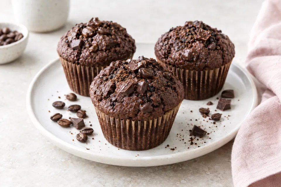 Vegan Chocolate-Coffee Muffins