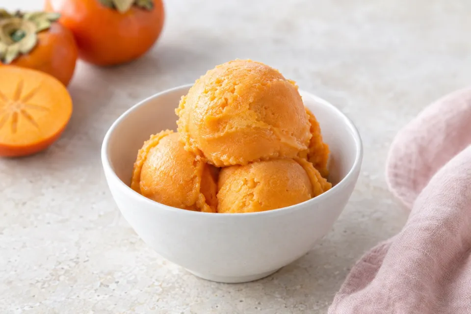 Creamy Persimmon Sorbet