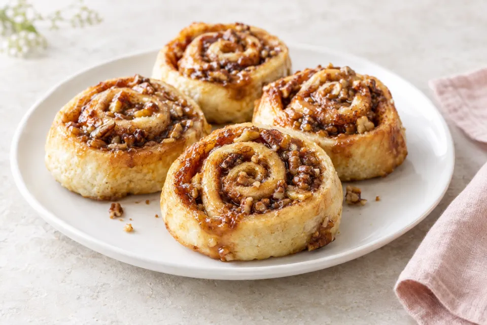 Fast Breads' Bottoms-Up Cinnamon-Caramel Pinwheels