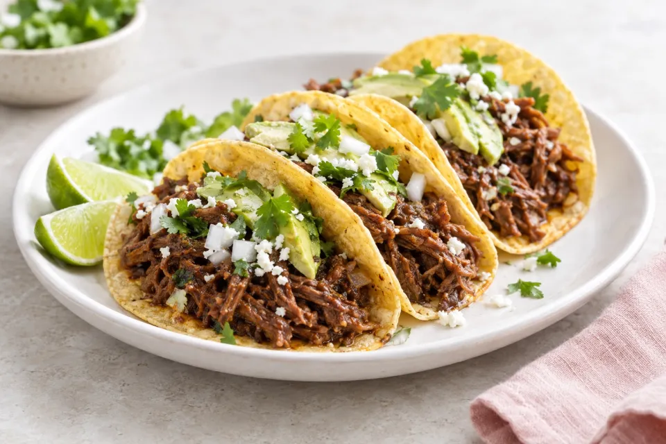 Slow Cooker Shredded Beef Tacos