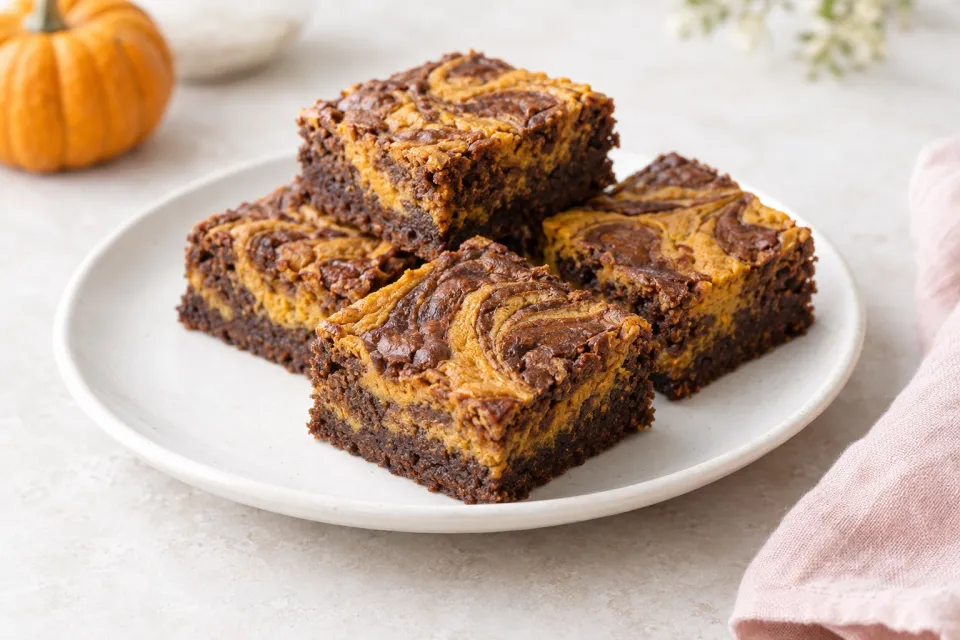 Pumpkin Swirl Brownies