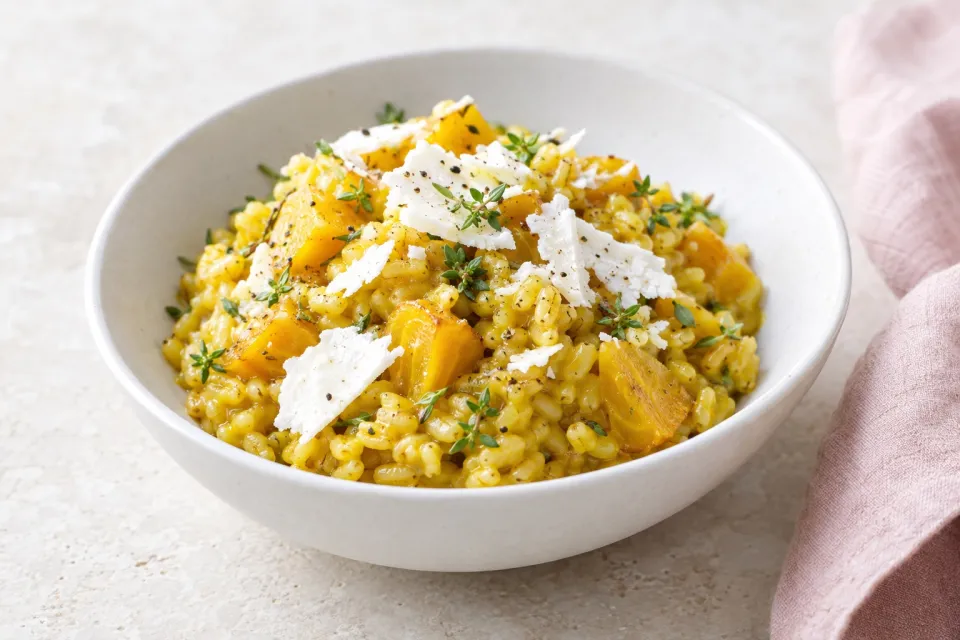 Golden Beet Barley "Risotto" with Ricotta Salata