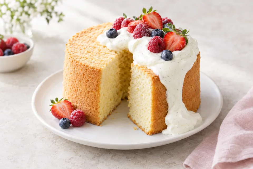 Classic Chiffon Cake with Vanilla Chantilly