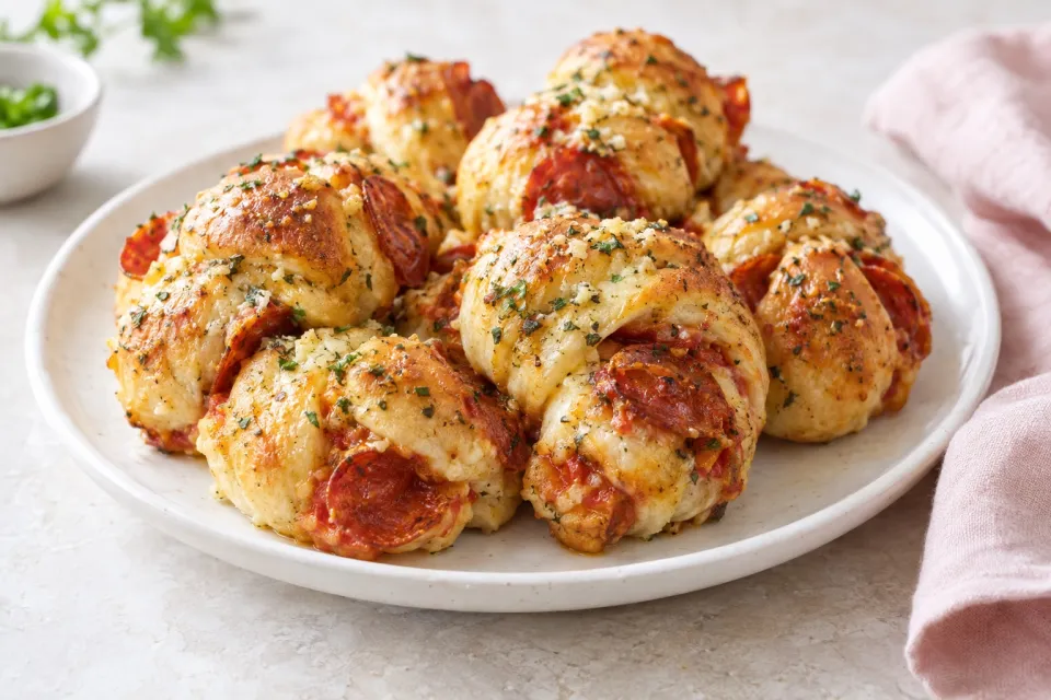 Easy Pull-Apart Pepperoni Garlic Knots